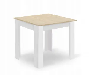 Set štvorcový stôl 80x80 dub sonoma + 4 stoličky OSAKA sivá