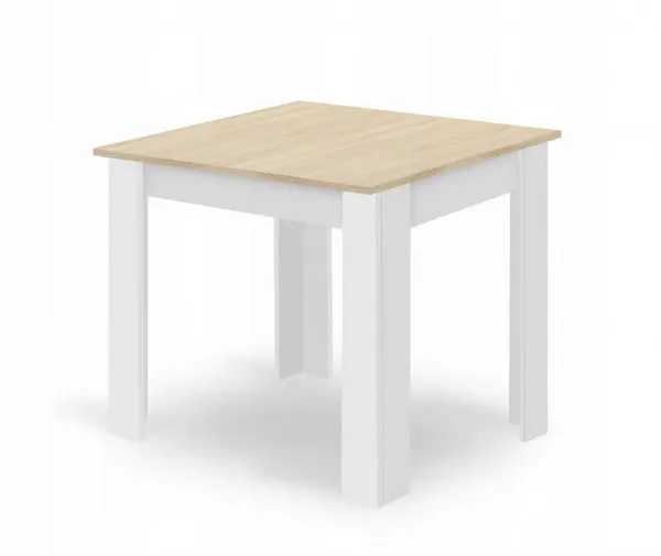 Set štvorcový stôl 80x80 dub sonoma + 4 stoličky OSAKA sivá