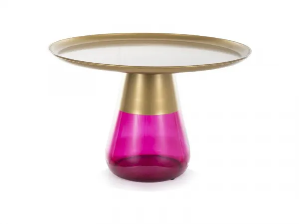 Signal Konferenční stolek Tiffany 70 cm čirý/zelený