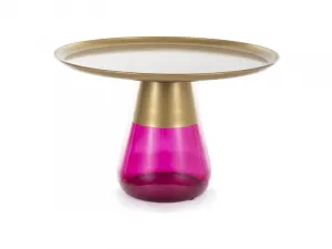 Signal Konferenční stolek Tiffany 70 cm čirý/zelený