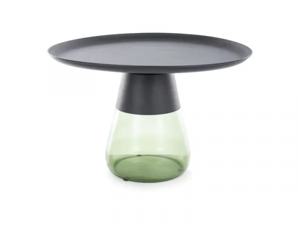 Signal Konferenční stolek Tiffany 70 cm čirý/zelený