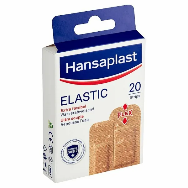 Hansaplast ELASTIC Extra flexible náplasť, stripy 20 ks