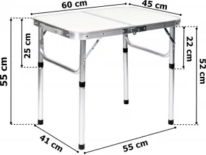 Turistický kempingový stôl VASCO biely