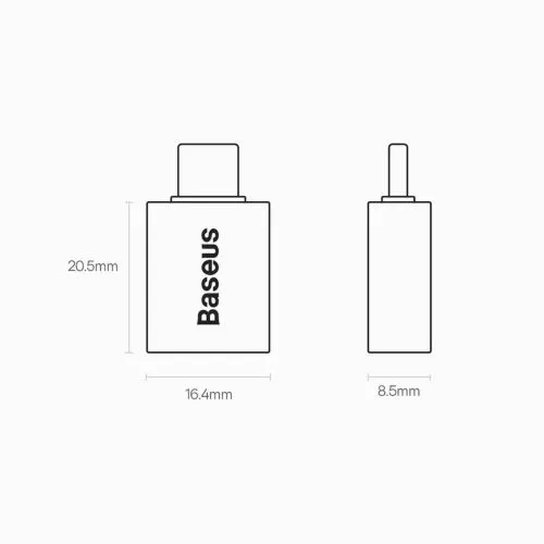 Adaptér USB-C do USB-A Baseus Ingenuity, OTG (niebieski) 031666
