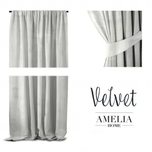 ArtFlhf Tieniaci záves VELVET PLEAT  P | 140 x 270 cm Farba: Biela