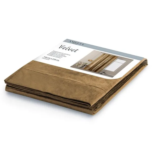 ArtFlhf Tieniaci záves VELVET PLEAT  P | 140 x 270 cm Farba: Horčicová