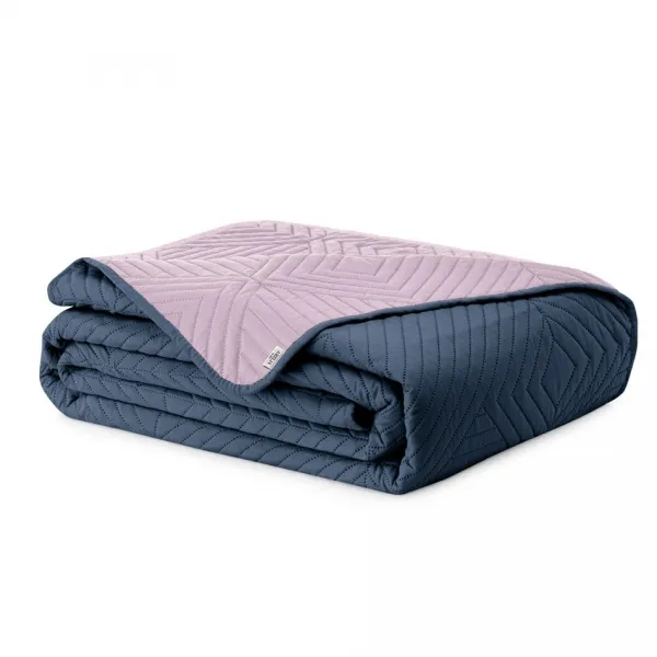 Prikrývka na posteľ AmeliaHome Softa tmavomodrý/fialový, velikost 220x240