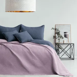 Prikrývka na posteľ AmeliaHome Softa tmavomodrý/fialový, velikost 220x240