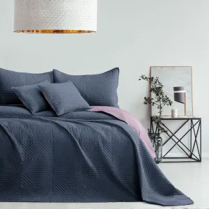 Prikrývka na posteľ AmeliaHome Softa tmavomodrý/fialový, velikost 220x240