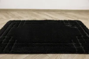 Kúpeľňový koberček Sego čierny, mozaika