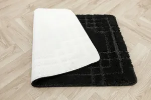 Kúpeľňový koberček Sego čierny, mozaika