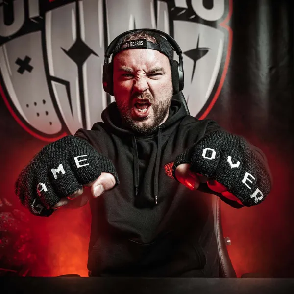 BEZPRSTOVÉ RUKAVICE ANGRY BEARDS Velikost: S/M