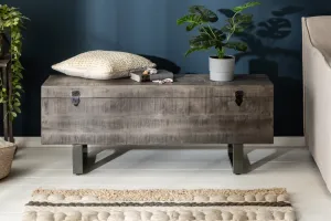 Lavica s úložným priestorom FINEUS Dekorhome Sivá
