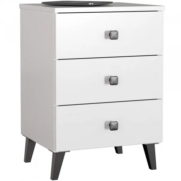 Ak furniture Komoda MOBI K-03 bílá/černá