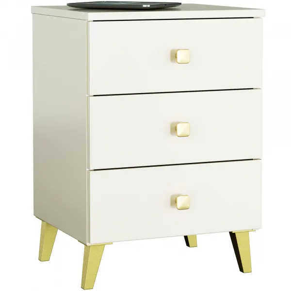 Ak furniture Komoda MOBI K-03 kašmír/zlatá