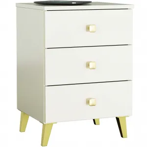 Ak furniture Komoda MOBI K-03 kašmír/zlatá