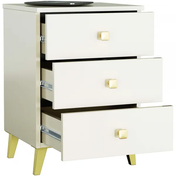 Ak furniture Komoda MOBI K-03 kašmír/zlatá