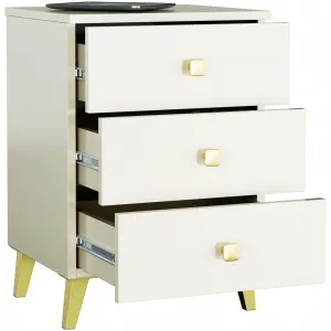 Ak furniture Komoda MOBI K-03 kašmír/zlatá