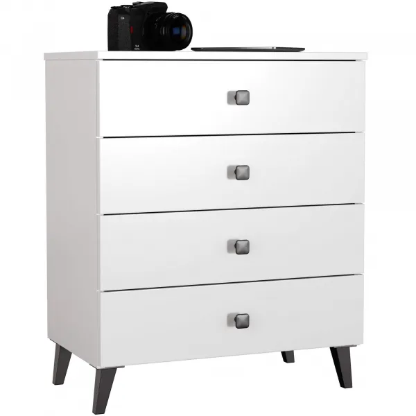 Ak furniture Komoda MOBI K-04 bílá/černá