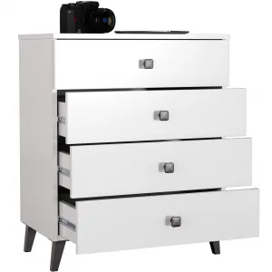Ak furniture Komoda MOBI K-04 bílá/černá