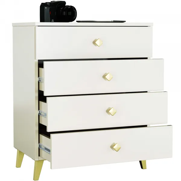 Ak furniture Komoda MOBI K-04 kašmír/zlatá