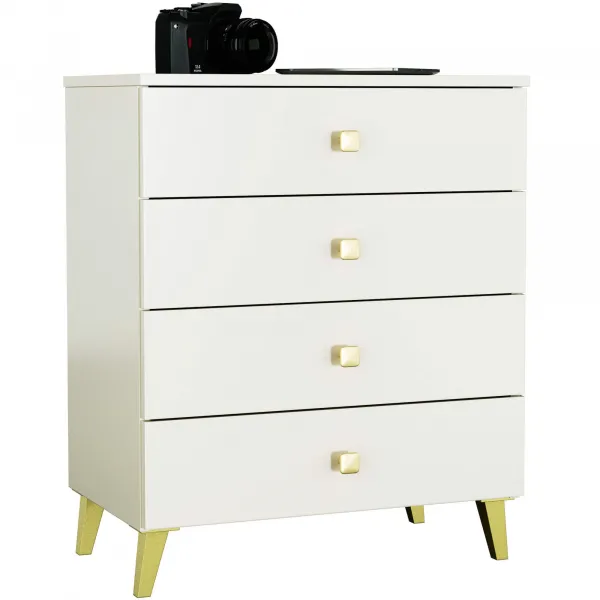 Ak furniture Komoda MOBI K-04 kašmír/zlatá