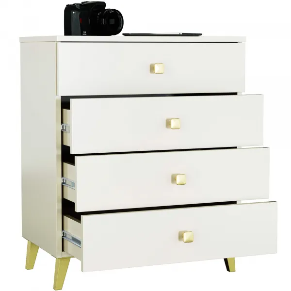 Ak furniture Komoda MOBI K-04 kašmír/zlatá