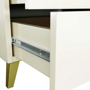Ak furniture Komoda MOBI K-04 kašmír/zlatá
