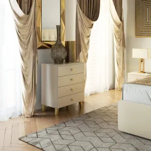 Ak furniture Komoda MOBI K-04 kašmír/zlatá