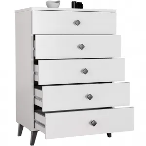 Ak furniture Komoda MOBI K-05 bílá/černá