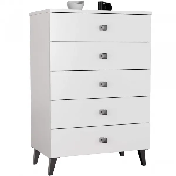 Ak furniture Komoda MOBI K-05 bílá/černá