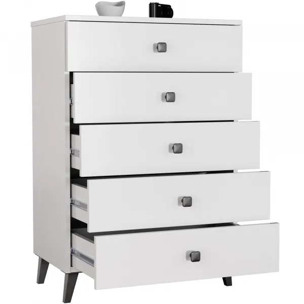 Ak furniture Komoda MOBI K-05 bílá/černá
