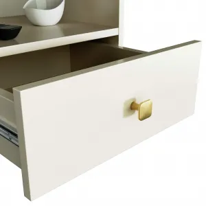 Ak furniture Noční stolek MOBI K-01 kašmír/zlatý