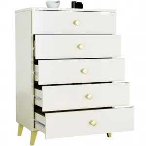 Ak furniture Komoda MOBI K-05 kašmír/zlatá