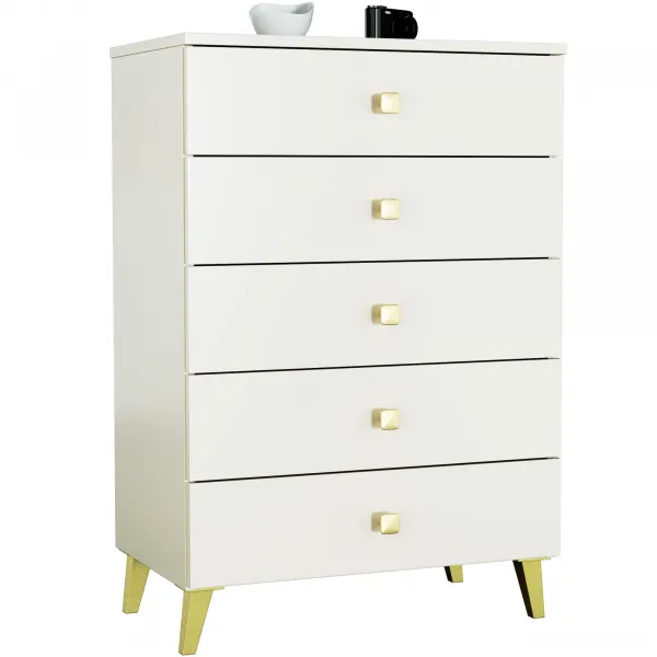 Ak furniture Komoda MOBI K-05 kašmír/zlatá