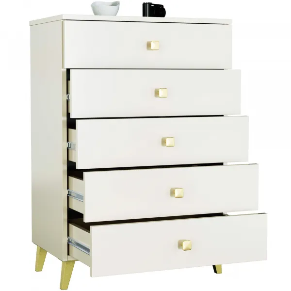 Ak furniture Komoda MOBI K-05 kašmír/zlatá