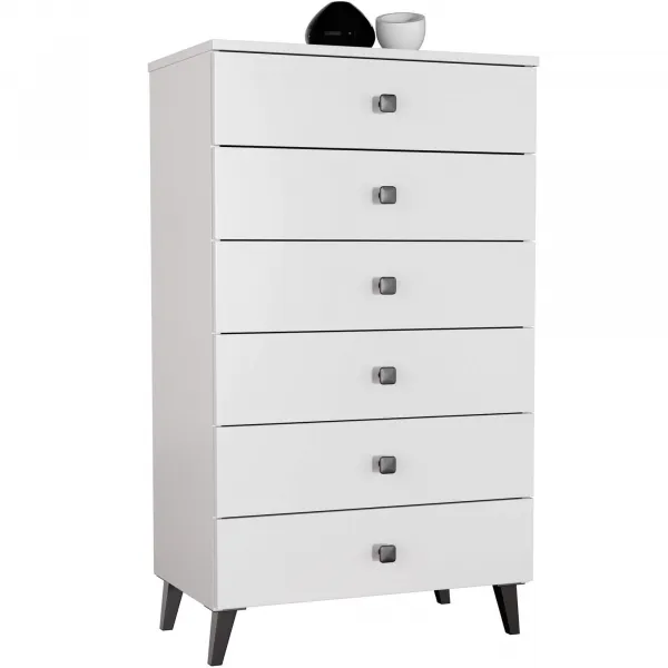 Ak furniture Komoda MOBI K-06 bílá/černá