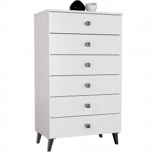 Ak furniture Komoda MOBI K-06 bílá/černá
