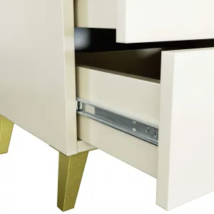 Ak furniture Noční stolek MOBI K-02 kašmír/zlatý 