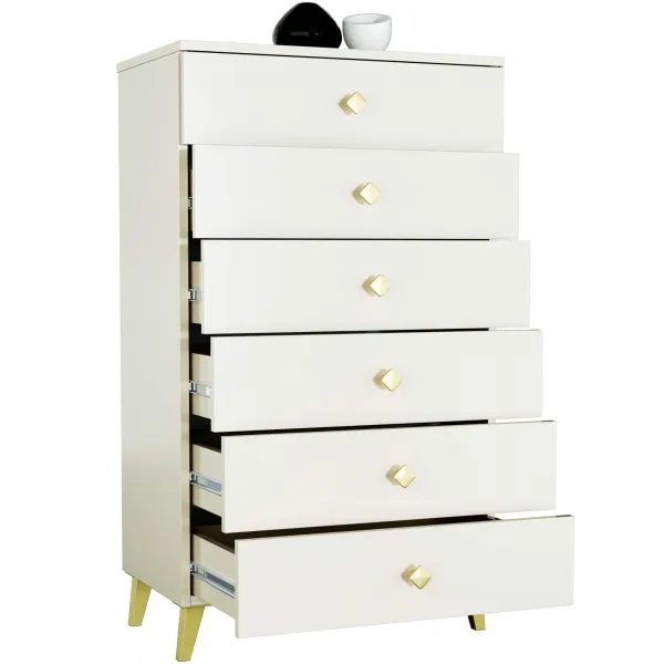 Ak furniture Komoda MOBI K-06 kašmír/zlatá