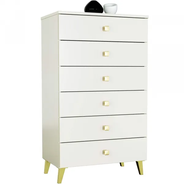 Ak furniture Komoda MOBI K-06 kašmír/zlatá