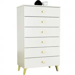 Ak furniture Komoda MOBI K-06 kašmír/zlatá