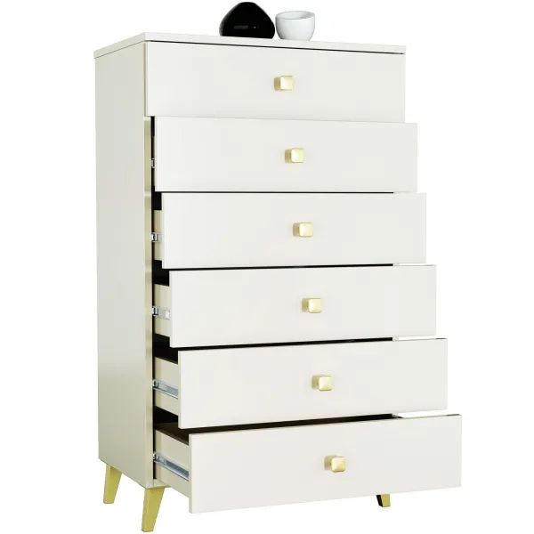 Ak furniture Komoda MOBI K-06 kašmír/zlatá
