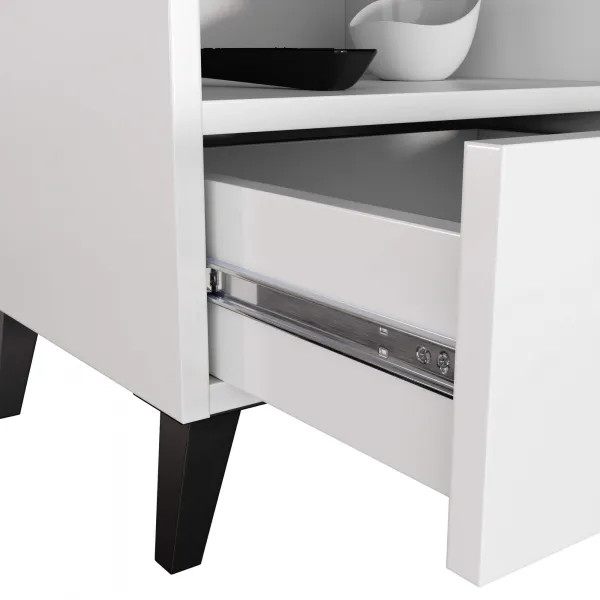 Ak furniture Noční stolek MOBI K-01 bílý/černý