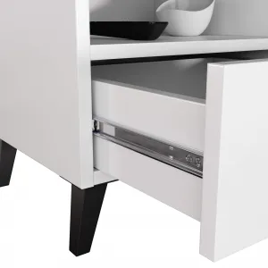 Ak furniture Noční stolek MOBI K-01 bílý/černý
