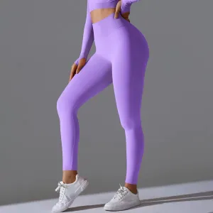 Legínovo Push-up legíny fialové basic Veľkosť: L