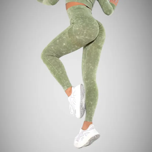 Legínovo Fitness set zeleno-biely Veľkosť: S