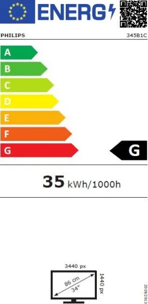 Philips MT VA LED 345B1C/00 - VA panel, 3440x1440, 2xHDMI, DP, USB, reproduktory, na výšku, zakrivený