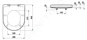 Laufen Pro - WC doska, 450x380 mm, biela H8969503000001