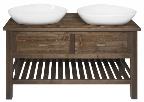 BRAND umyvadlová skříňka 130x73x50cm, mořený smrk BA131S